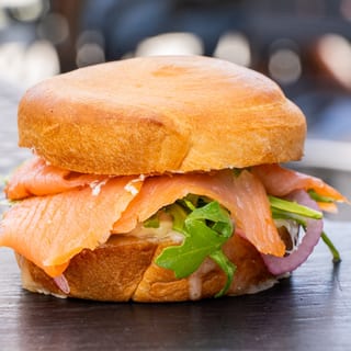 Smoked Salmon - Croissant Sandwich